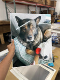 Load image into Gallery viewer, Custom Dog Portrait on Metal – Vibrant, Glossy, Built to Last