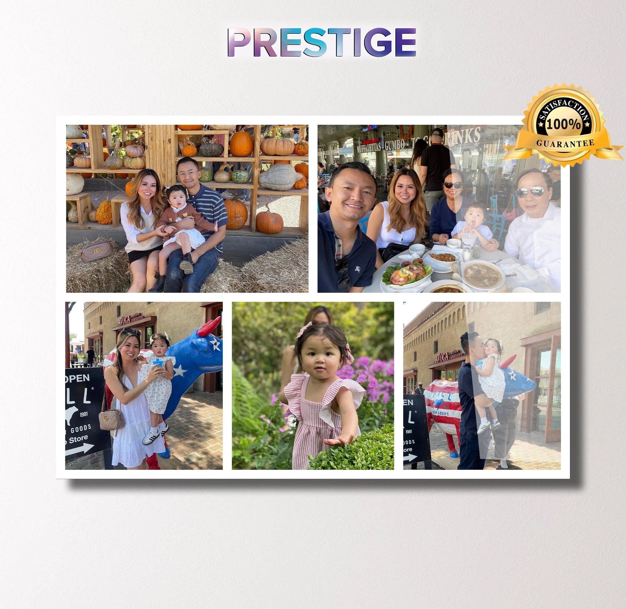 5-Photo Family Collage Metal Print by Prestige Metal Prints –