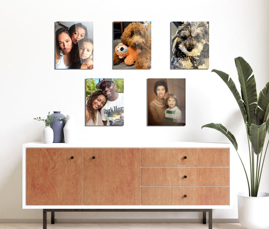 The Gallery Wall Set – 5 Metal Prints (8"by10"inch), Endless Possibilities