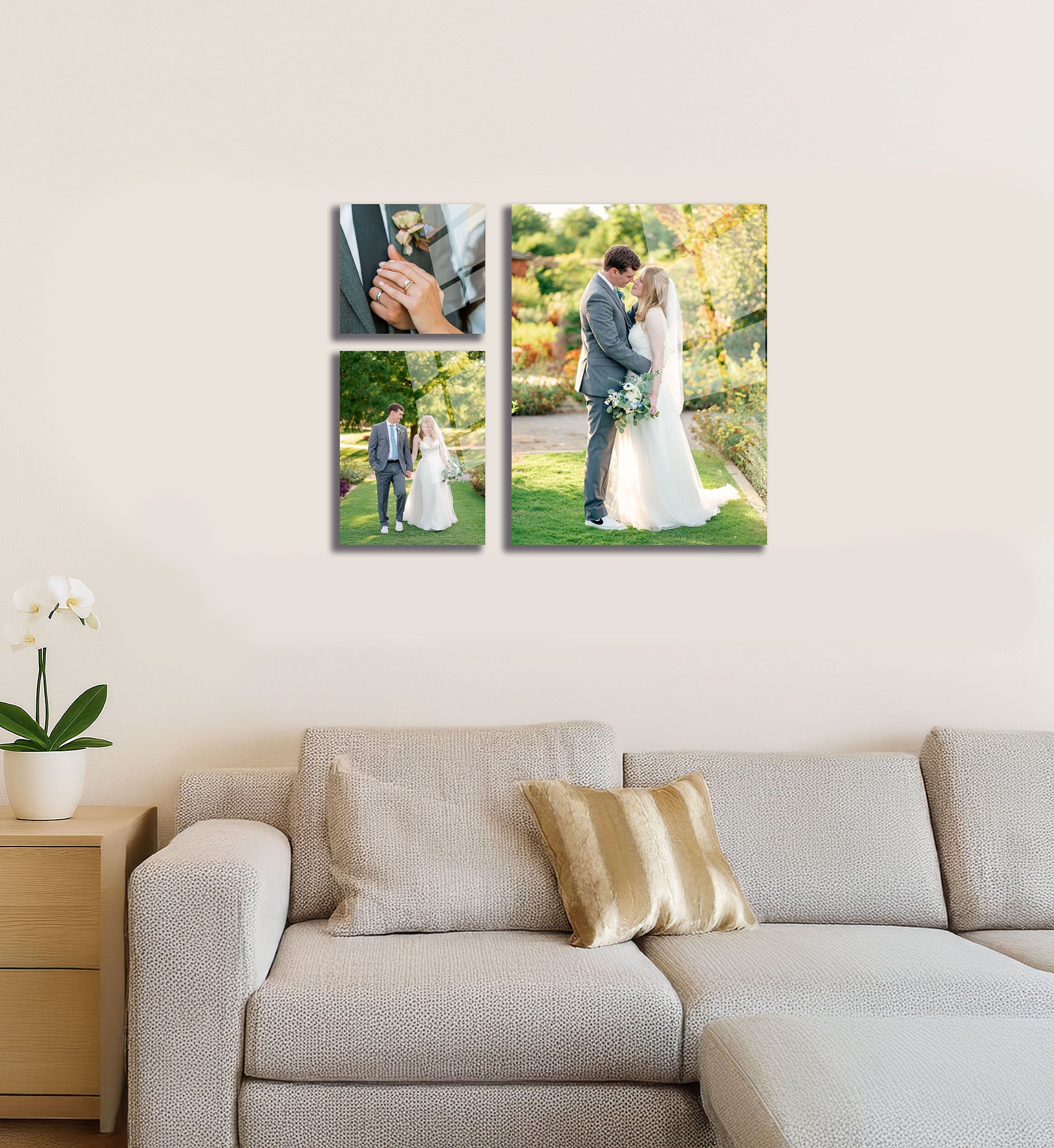 Classic Wall Mix – 3 Metal Prints, 3 Sizes (12"x12", 12"x18", and 16"x24")