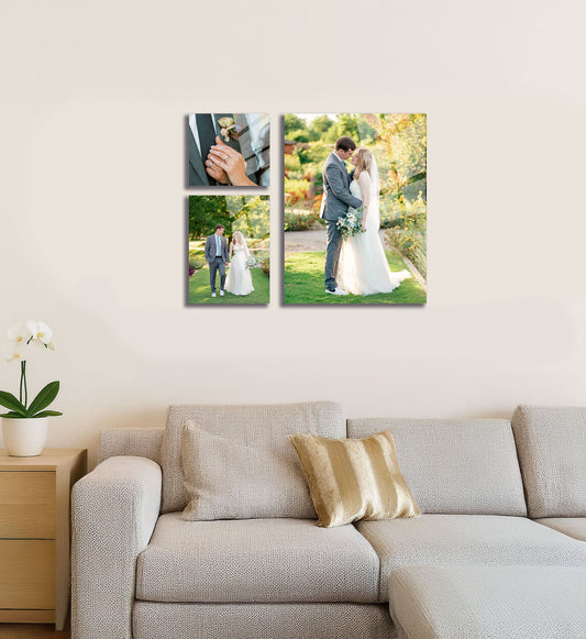 Classic Wall Mix – 3 Metal Prints, 3 Sizes (12"x12", 12"x18", and 16"x24")