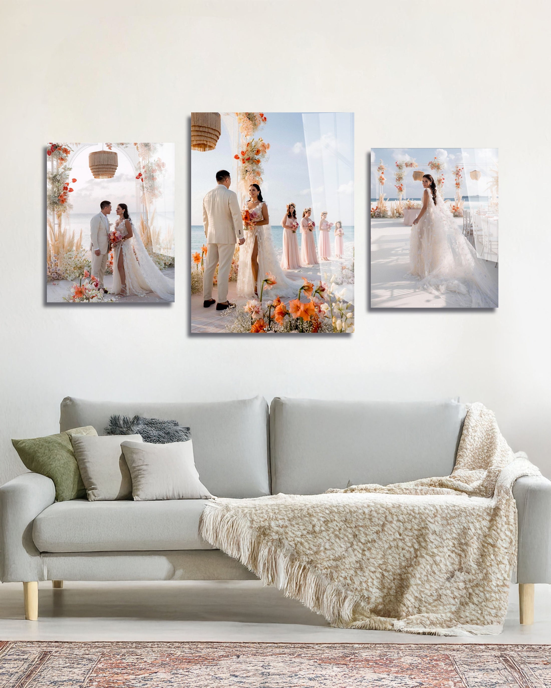 The Centerpiece Set – 3 Metal Prints, (Two 16"x20" and One 24"x36") Statement Arrangement