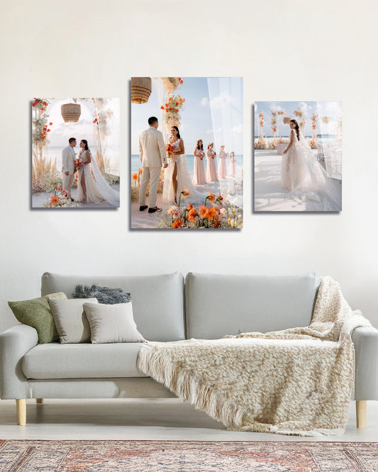 The Centerpiece Set – 3 Metal Prints, (Two 16"x20" and One 24"x36") Statement Arrangement