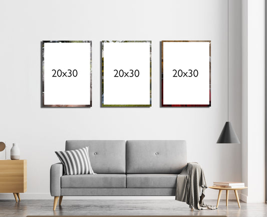 The Grand Display Set – 3 Oversized Metal Prints (20"by30" inch)
